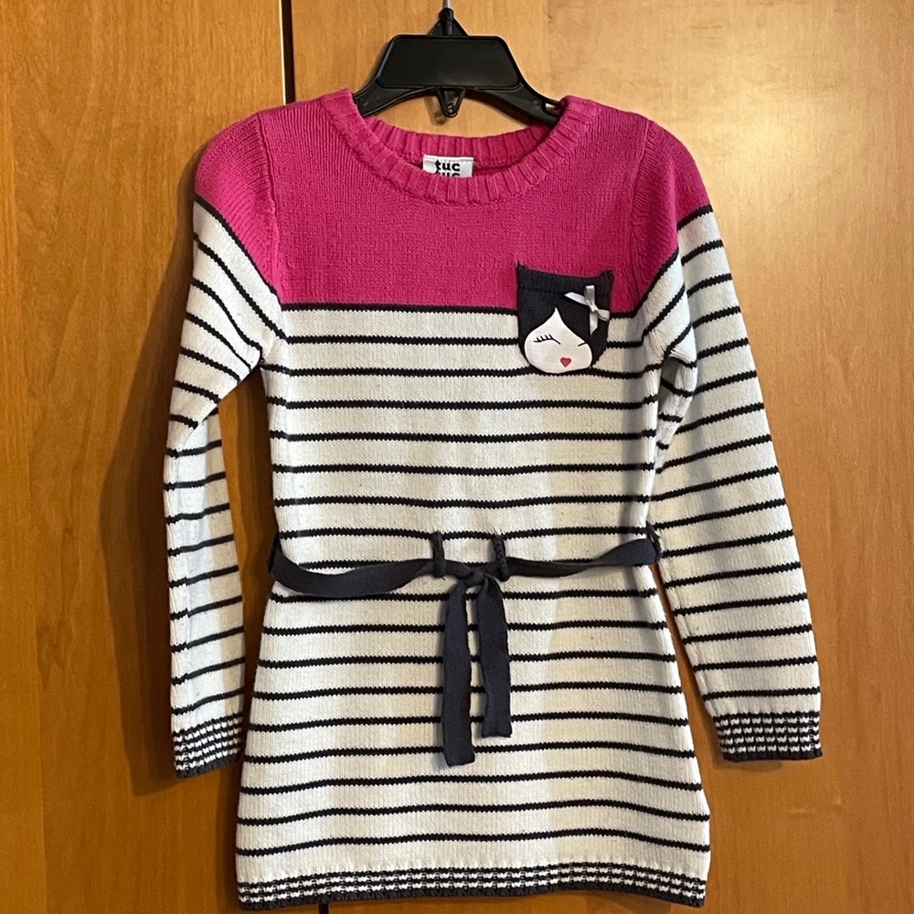 Tuc Tuc Kids Little Girls Knitted Stripe Dress.